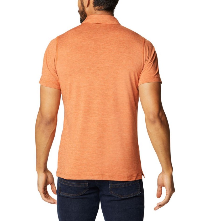 Columbia Collegiate Tech Trail - Texas Men's Polo Shirt Orange | AVQMKY-625