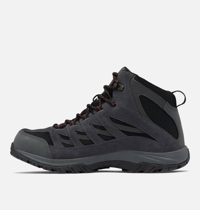 Columbia Crestwood Mid Waterproof Boot Men's Hiking Shoes Black | QDVUYJ-539
