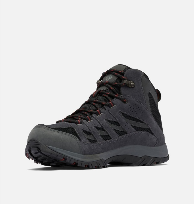 Columbia Crestwood Mid Waterproof Boot Men's Hiking Shoes Black | QDVUYJ-539