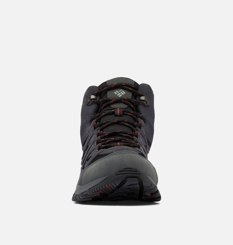 Columbia Crestwood Mid Waterproof Boot Men's Hiking Shoes Black | QDVUYJ-539