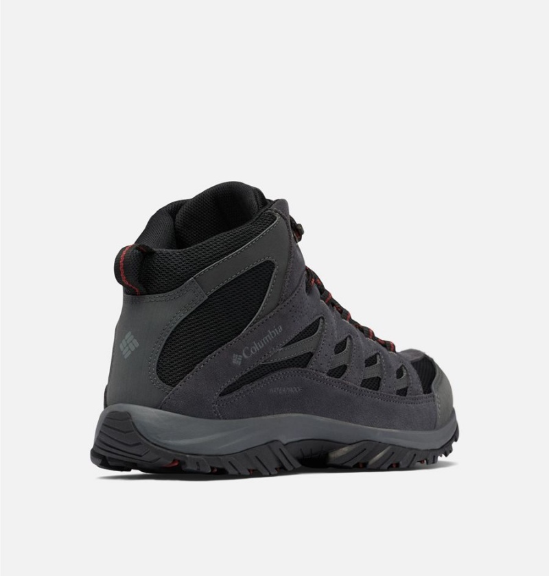 Columbia Crestwood Mid Waterproof Boot Men's Hiking Shoes Black | QDVUYJ-539