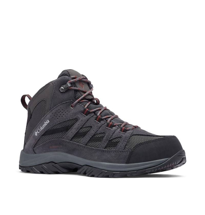 Columbia Crestwood Mid Waterproof Boot Men's Hiking Shoes Grey | HONFXL-308