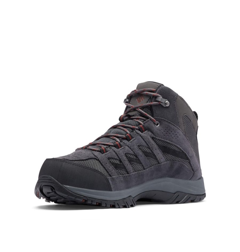 Columbia Crestwood Mid Waterproof Boot Men's Hiking Shoes Grey | HONFXL-308
