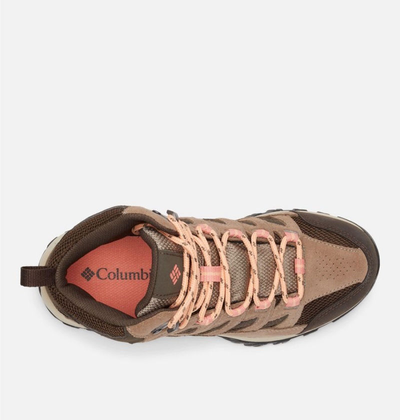 Columbia Crestwood Mid Waterproof Boot Women's Hiking Shoes Brown | BEZHJS-467