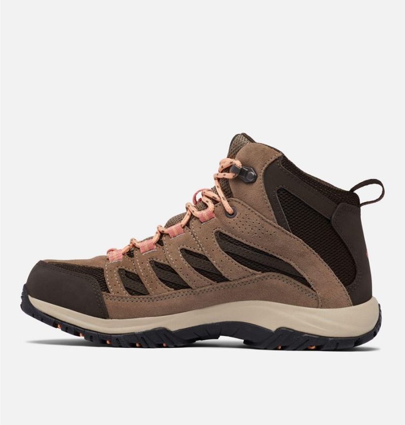 Columbia Crestwood Mid Waterproof Boot Women's Hiking Shoes Brown | BEZHJS-467