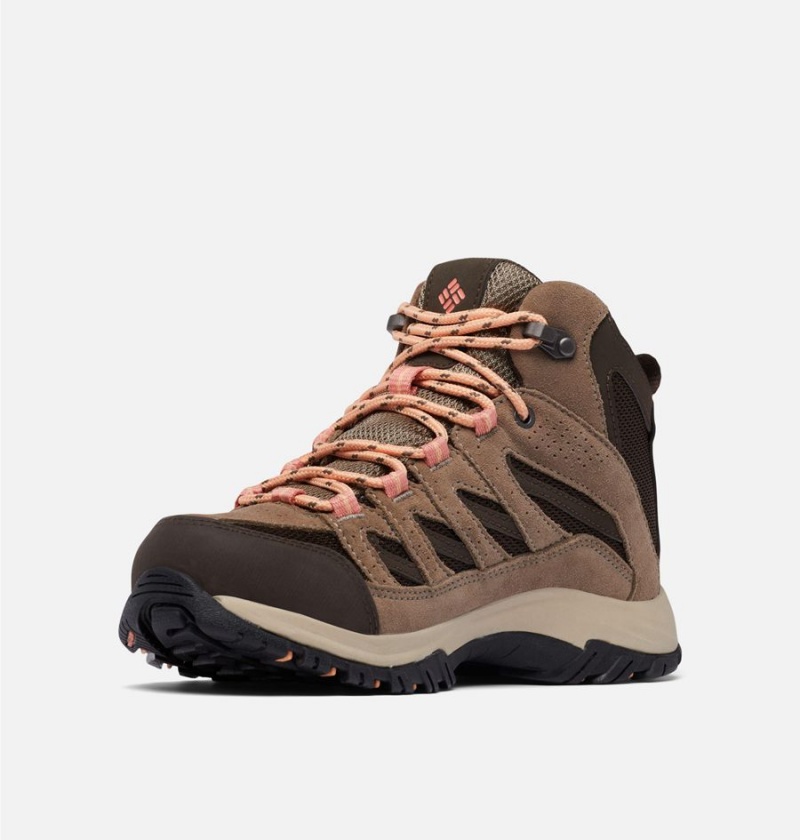 Columbia Crestwood Mid Waterproof Boot Women's Hiking Shoes Brown | BEZHJS-467