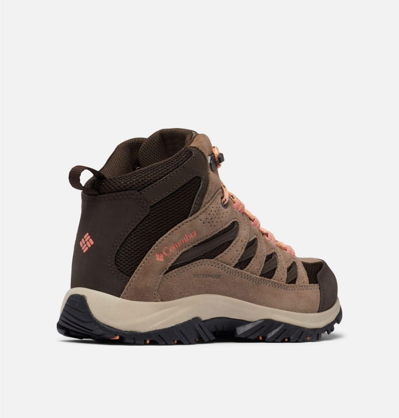 Columbia Crestwood Mid Waterproof Boot Women's Hiking Shoes Brown | BEZHJS-467