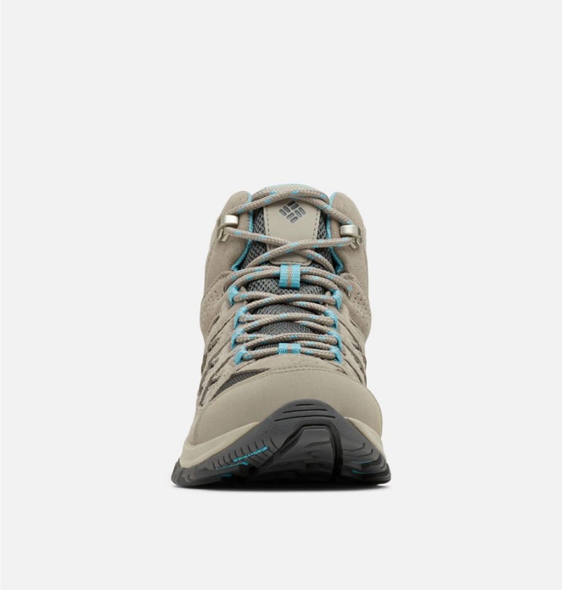 Columbia Crestwood Mid Waterproof Boot Women's Hiking Shoes Beige | RDISAE-139