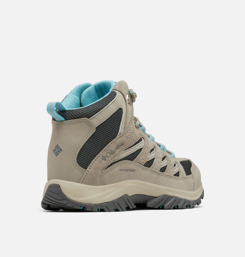 Columbia Crestwood Mid Waterproof Boot Women's Hiking Shoes Beige | RDISAE-139