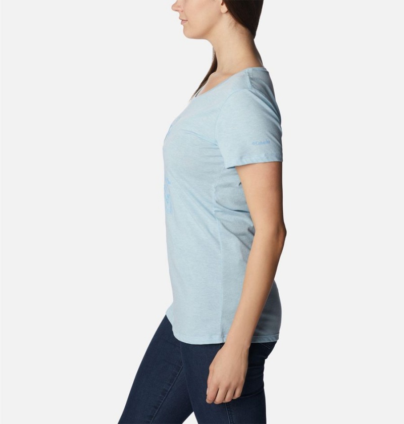 Columbia Daisy Days Graphic Women's T-Shirt Blue | EJZRAT-108