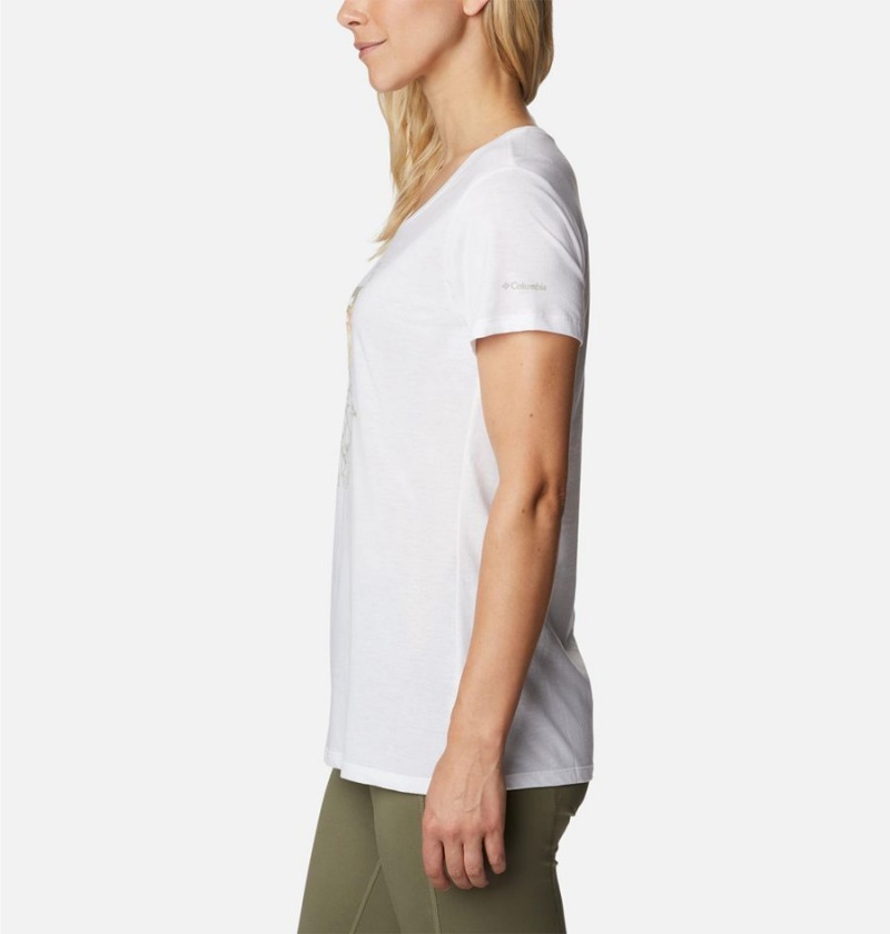 Columbia Daisy Days Graphic Women's T-Shirt White | TBOHMF-590