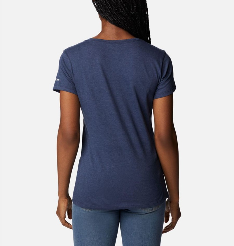 Columbia Daisy Days Graphic Women's T-Shirt Navy | SPQMNF-714