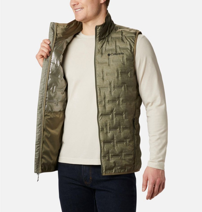 Columbia Delta Ridge Down Men's Vest Green | SZIWGR-372