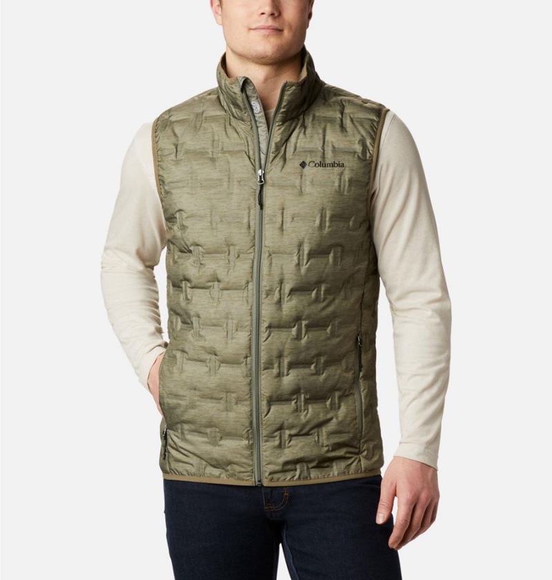 Columbia Delta Ridge Down Men\'s Vest Green | SZIWGR-372