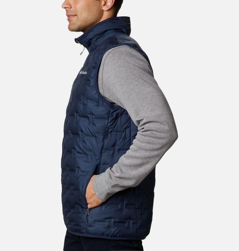 Columbia Delta Ridge Down Men's Vest Navy | ECUBAL-159
