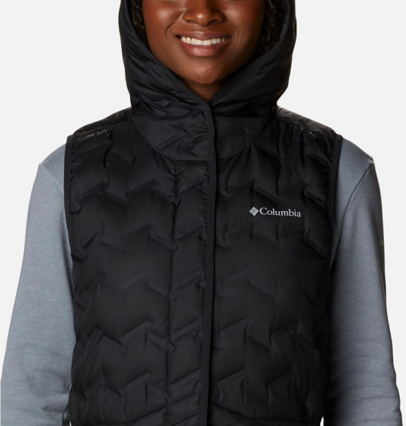 Columbia Delta Ridge Hooded Women's Vest Black | SLBTRD-892