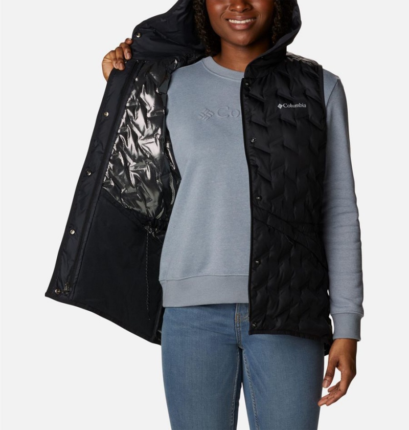 Columbia Delta Ridge Hooded Women's Vest Black | SLBTRD-892
