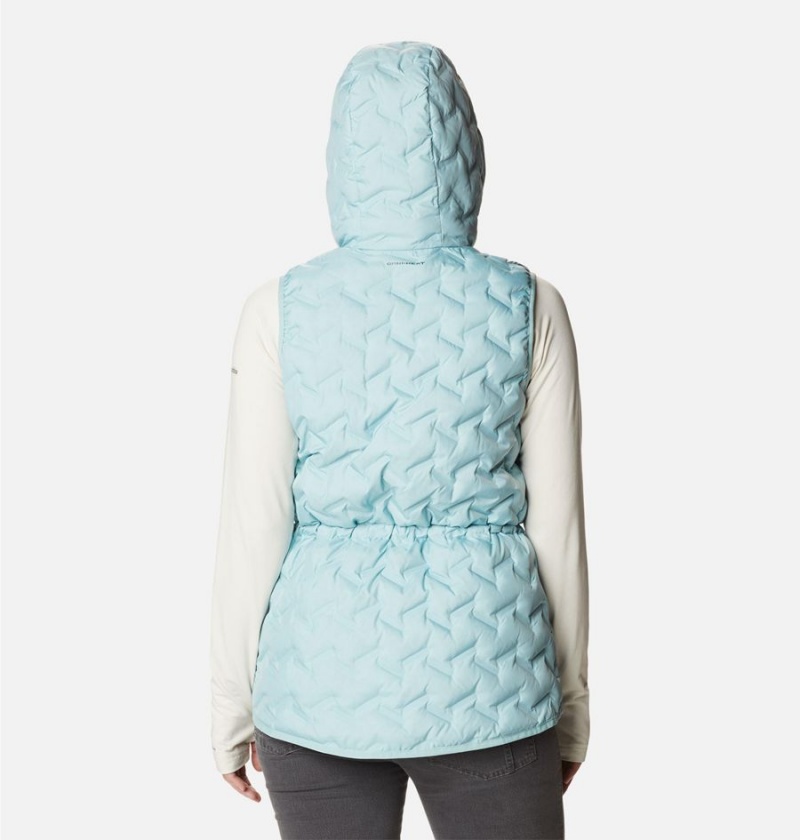Columbia Delta Ridge Hooded Women's Vest Turquoise | BZCNYL-908