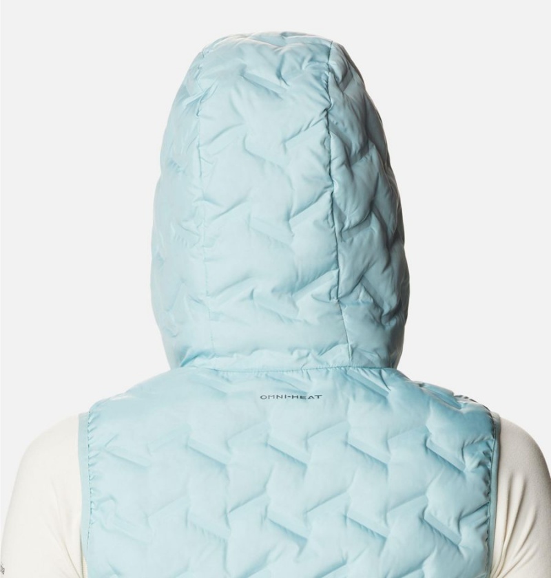 Columbia Delta Ridge Hooded Women's Vest Turquoise | BZCNYL-908