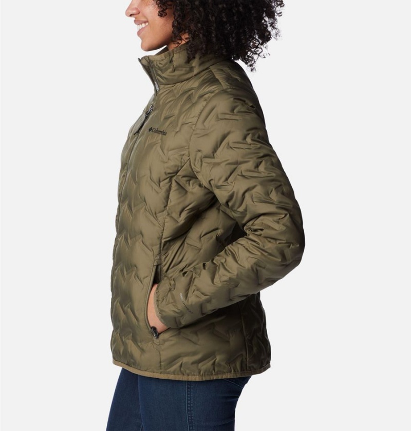 Columbia Delta Ridge Women's Puffer Jacket Green | KOSNIV-852