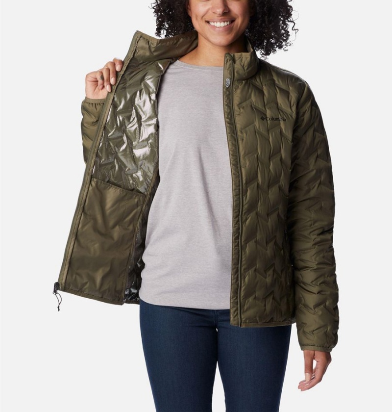 Columbia Delta Ridge Women's Puffer Jacket Green | KOSNIV-852