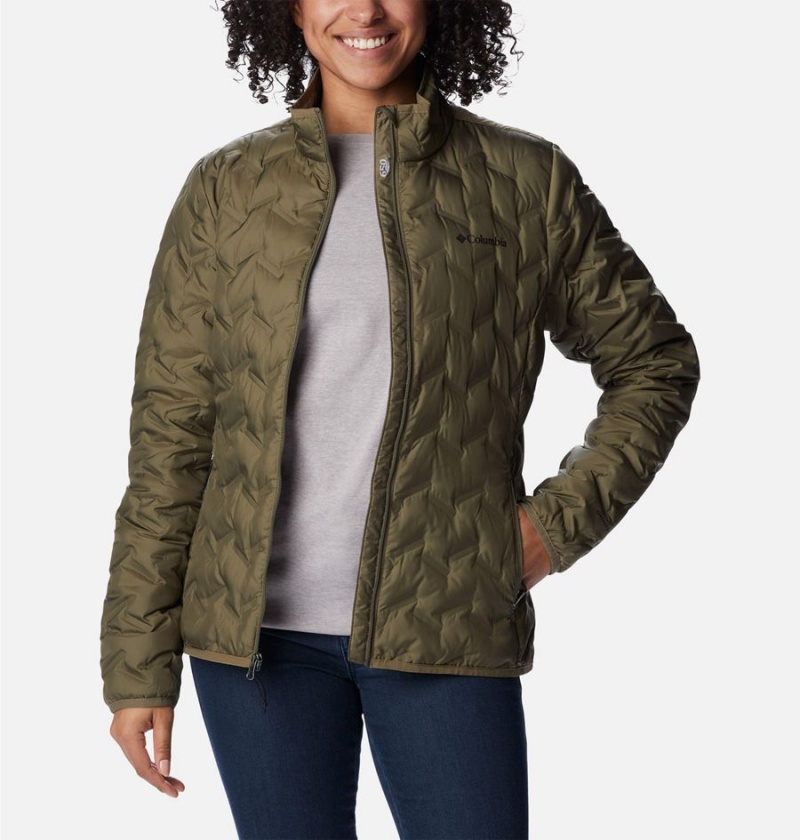 Columbia Delta Ridge Women's Puffer Jacket Green | KOSNIV-852