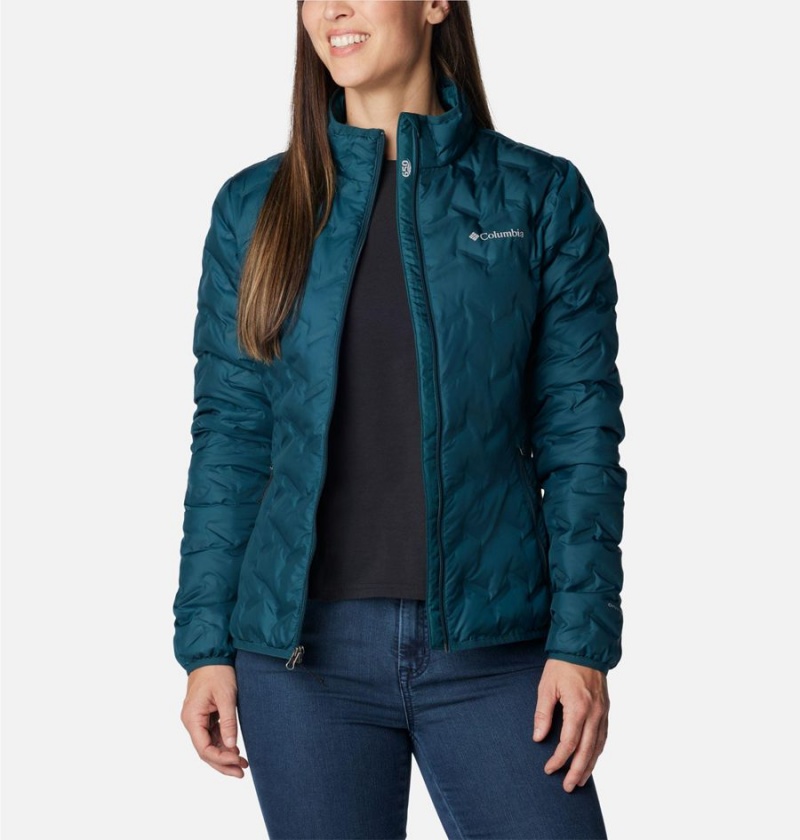 Columbia Delta Ridge Women's Puffer Jacket Turquoise | GTKUEM-219