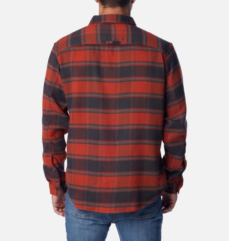 Columbia Deschutes River Heavyweight Flannel Men's Shirt Red | KGIDQF-495