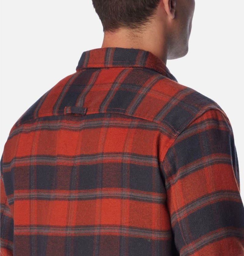 Columbia Deschutes River Heavyweight Flannel Men's Shirt Red | KGIDQF-495