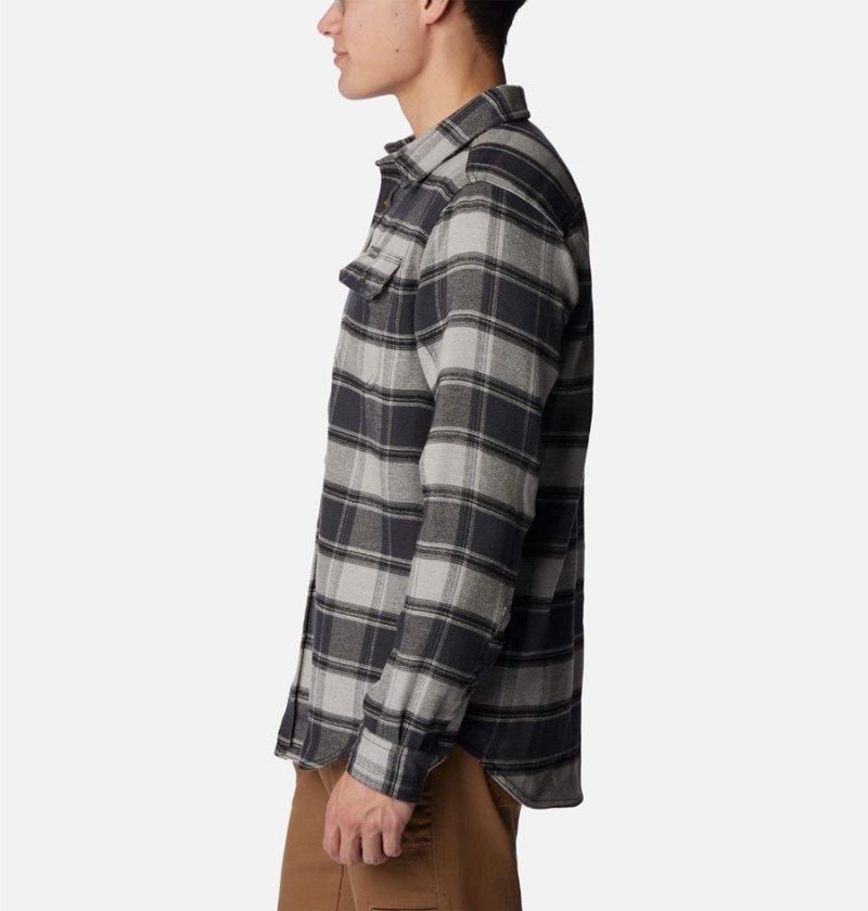 Columbia Deschutes River Heavyweight Flannel Men's Shirt Grey | ZPFHIC-249