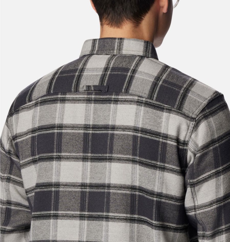 Columbia Deschutes River Heavyweight Flannel Men's Shirt Grey | ZPFHIC-249