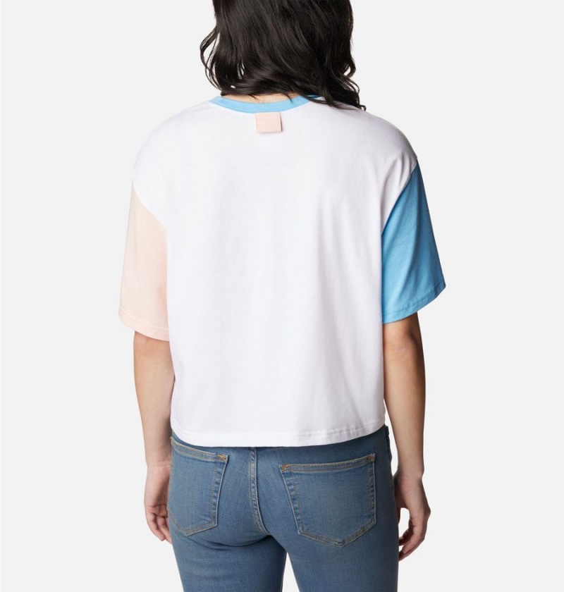Columbia Deschutes Valley Cropped Women's T-Shirt White | BJCALZ-835
