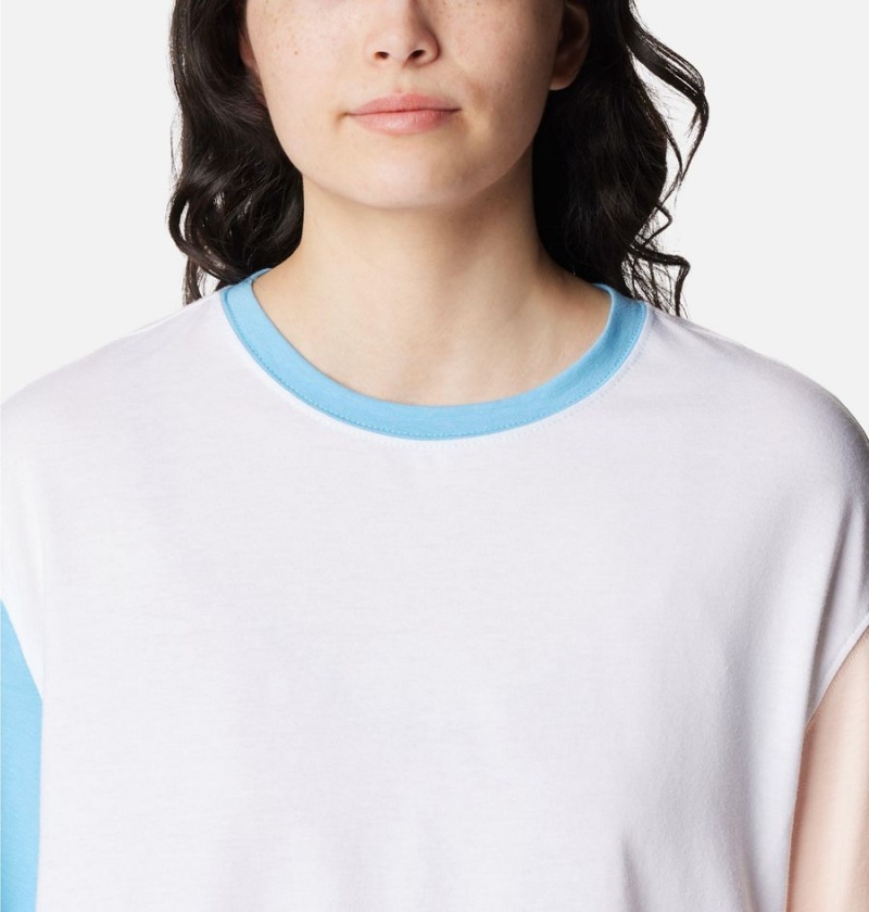 Columbia Deschutes Valley Cropped Women's T-Shirt White | BJCALZ-835