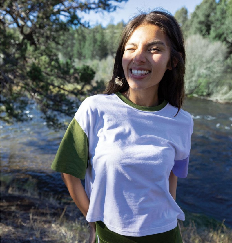 Columbia Deschutes Valley Cropped Women's T-Shirt White | BJCALZ-835