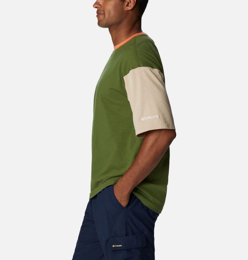 Columbia Deschutes Valley Men's T-Shirt Green | TAJDOB-783