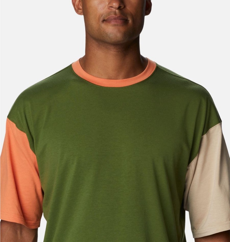 Columbia Deschutes Valley Men's T-Shirt Green | TAJDOB-783