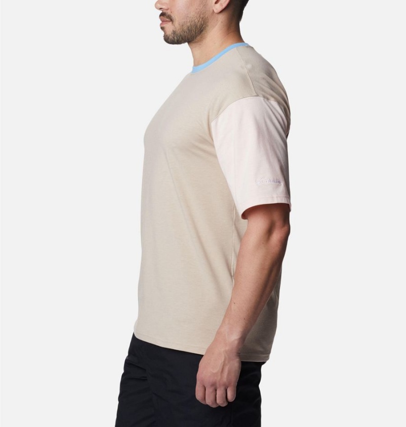 Columbia Deschutes Valley Men's T-Shirt Khaki | VTGFRX-579