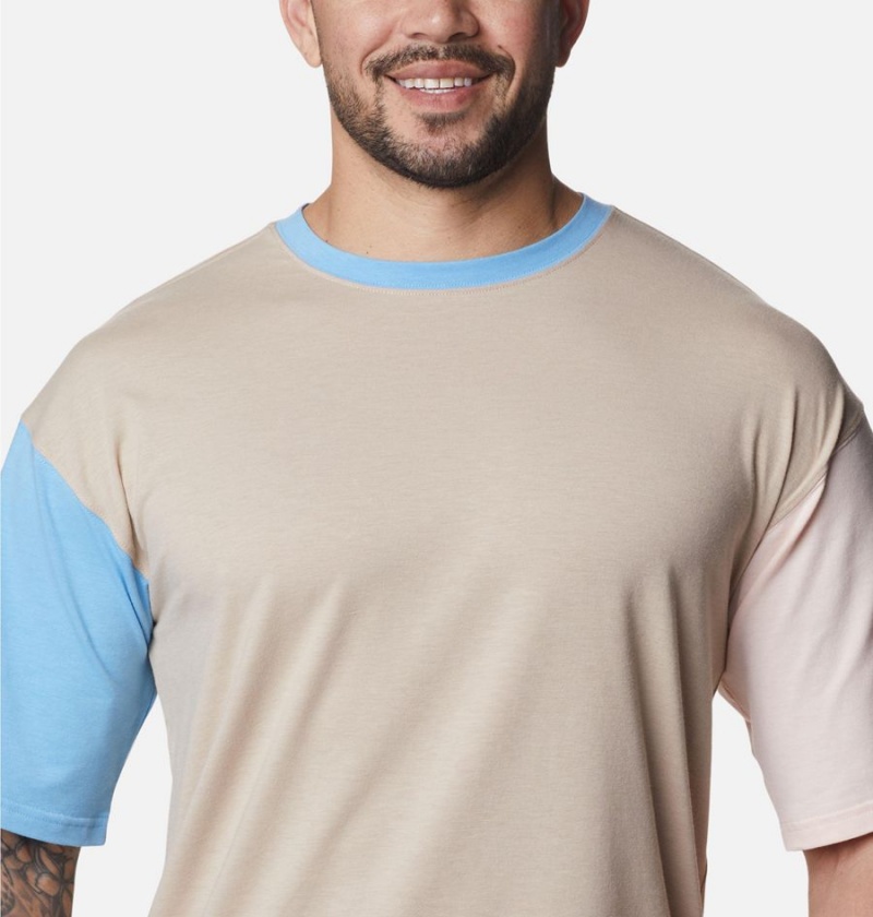 Columbia Deschutes Valley Men's T-Shirt Khaki | VTGFRX-579