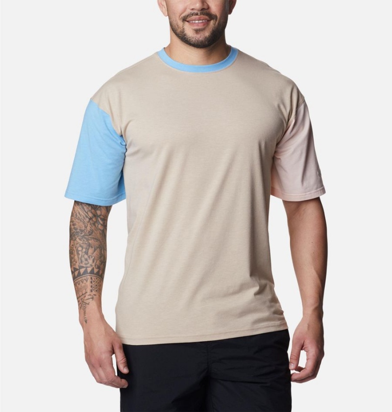 Columbia Deschutes Valley Men\'s T-Shirt Khaki | VTGFRX-579