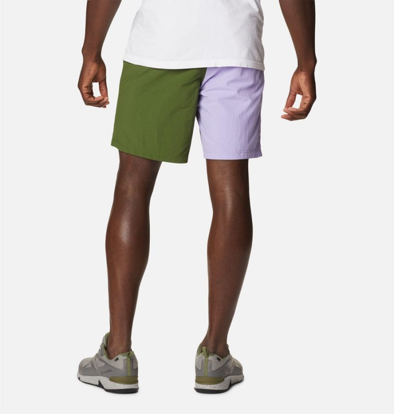 Columbia Deschutes Valley Reversible Men's Shorts Green | ZBHCLT-240