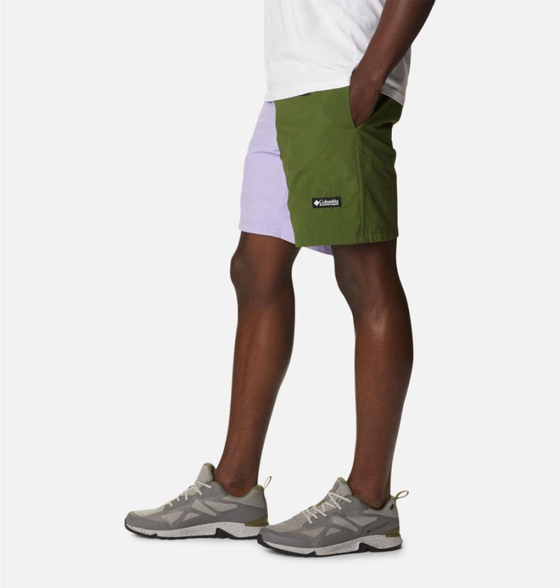 Columbia Deschutes Valley Reversible Men's Shorts Green | ZBHCLT-240