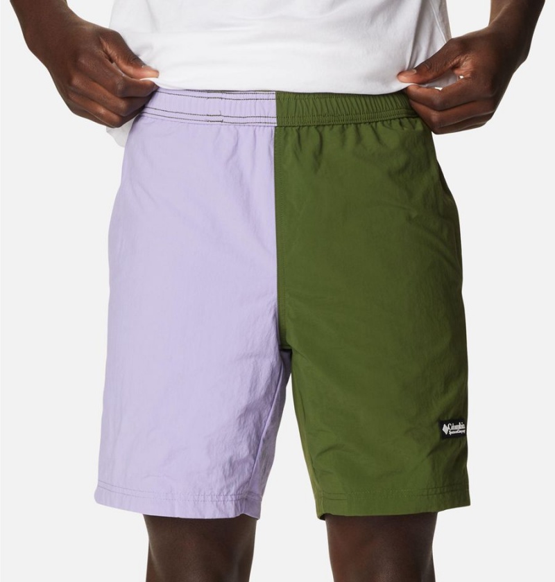 Columbia Deschutes Valley Reversible Men's Shorts Green | ZBHCLT-240