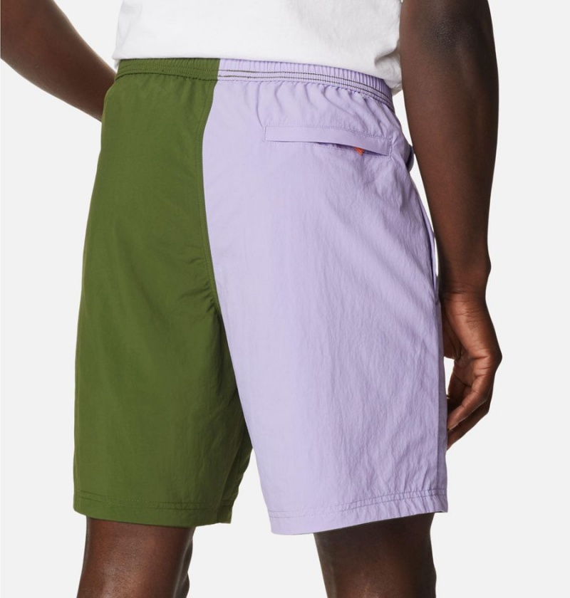 Columbia Deschutes Valley Reversible Men's Shorts Green | ZBHCLT-240