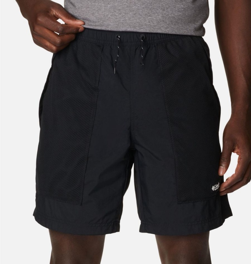 Columbia Deschutes Valley Reversible Men's Shorts Black | PJRGQL-809
