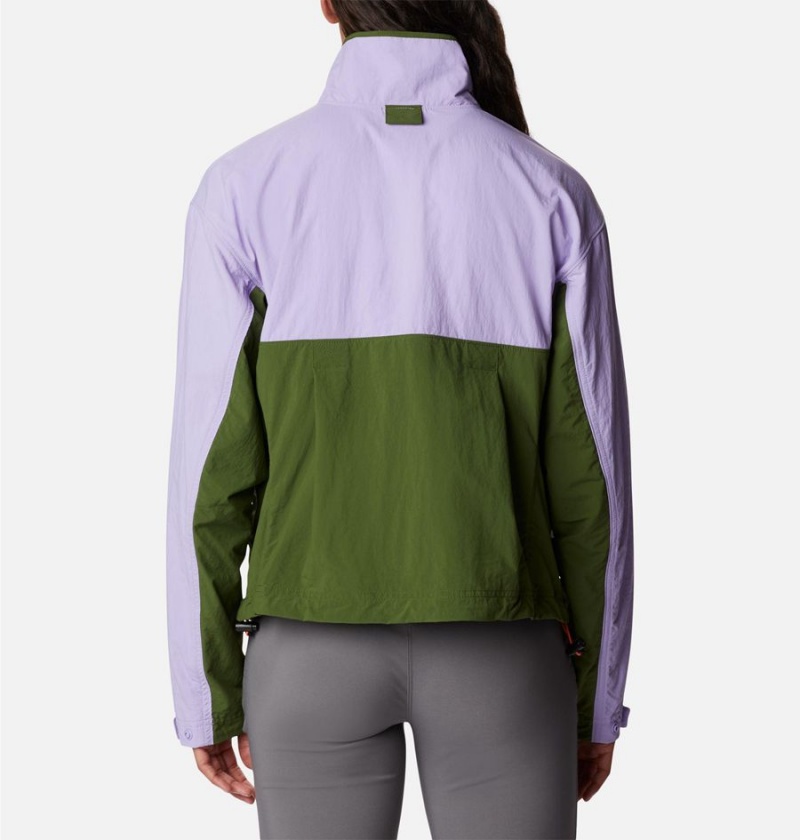 Columbia Deschutes Valley Wind Shell Jacket Women's Windbreaker Purple | PBJKMC-716