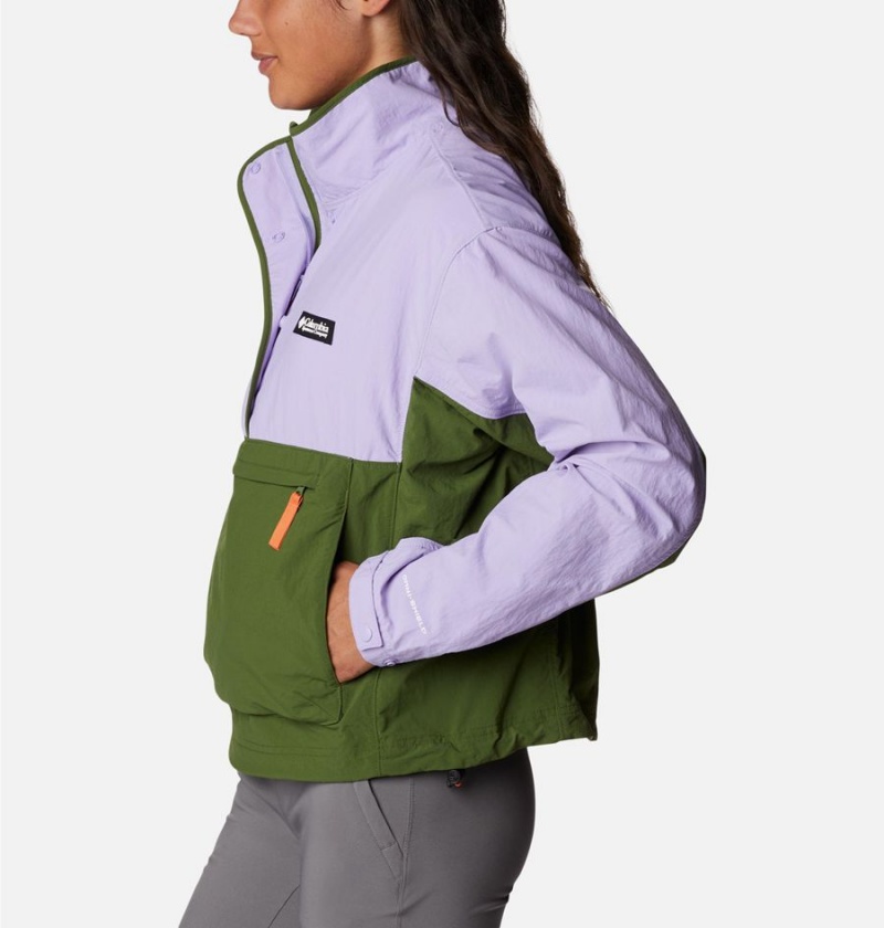 Columbia Deschutes Valley Wind Shell Jacket Women's Windbreaker Purple | PBJKMC-716