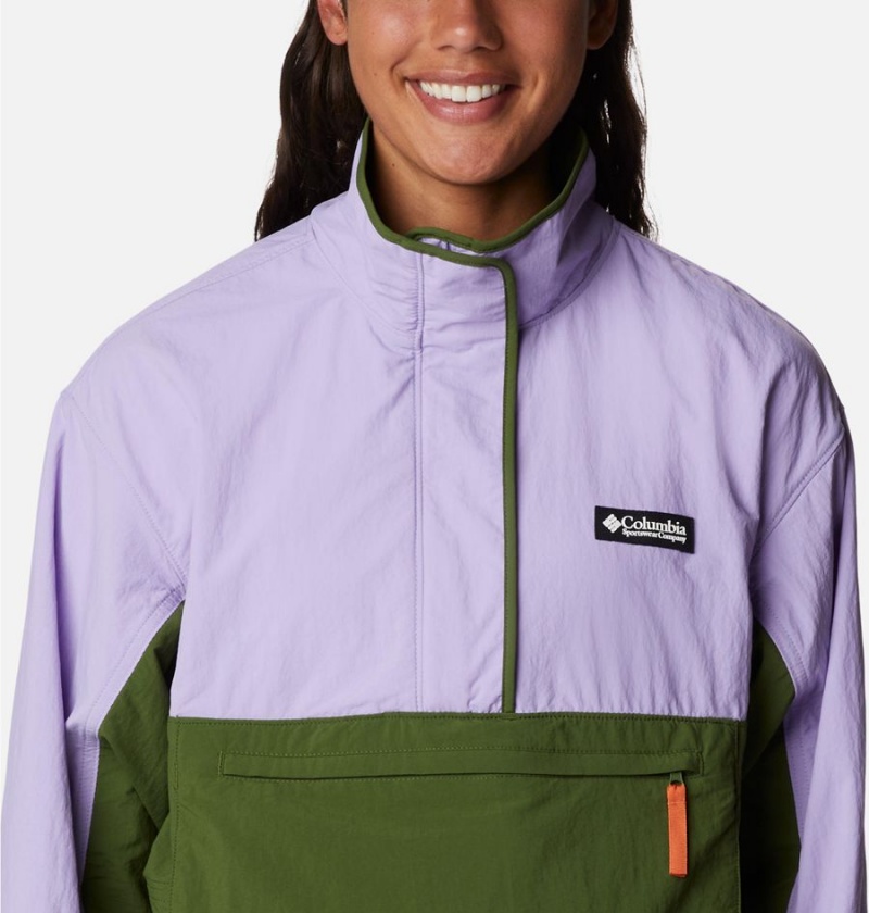 Columbia Deschutes Valley Wind Shell Jacket Women's Windbreaker Purple | PBJKMC-716