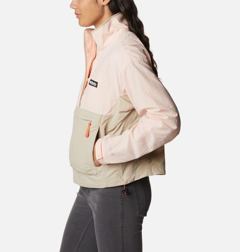 Columbia Deschutes Valley Wind Shell Jacket Women's Windbreaker Khaki | QVIRGE-180