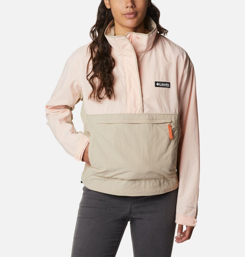 Columbia Deschutes Valley Wind Shell Jacket Women\'s Windbreaker Khaki | QVIRGE-180
