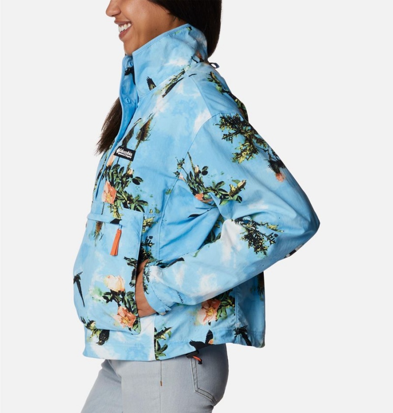 Columbia Deschutes Valley Wind Shell Jacket Women's Windbreaker Blue | RSBLWQ-748